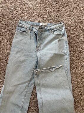 Abercrombie & Fitch Light Blue Straight-Leg Jeans